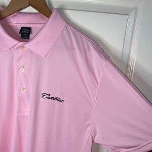 Men’s Pink Cadillac Polo Shirt, Car Shirt Size XL